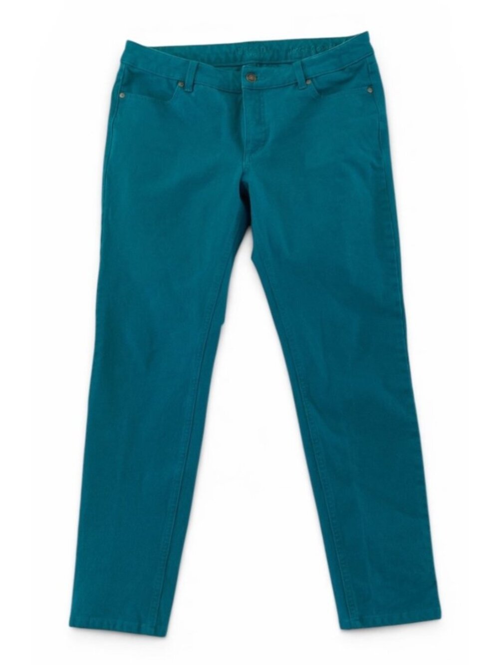 Escada Sport Jeggings Cropped Size 40(32 x 27) Mid Rise Color Warm Petrol Stretc
